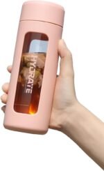 Glass Water Bottle with Sleeve – BPA-Free, 16oz Leakproof Refillable Bottle, Clear & Insulated, Eco-Friendly & Aesthetic Design for Gym, Travel, Office - Image 2