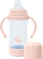 Green Sprouts® Glass & Sprout Ware® Sip & Straw 5oz., 6mo+, Plant-Plastic, Platinum-Cured Silicone, Dishwasher Safe, Grows with Baby, Tested for Hormones, Spice - Image 2