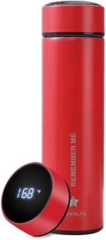 GreenLife Smart Water Bottle with LED Temperature Display, Thermostat Double Wall Vacuum Insulated Water Bottle, Cold 36 Hrs, Hot 24 Hrs, BPA-Free, Leak Proof, for Travel & Outdoor (Red). - Image 2