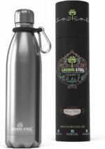 Greens Steel Stainless Steel Water Bottle - 25 oz, Steel | Vacuum Insulated Double Wall with Screw Lid/Leak Proof | Thermal Travel Sports Canteen Coffee Flask - Image 2