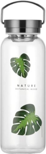 Gulujoy 32 oz Glass Water Bottle Wide Mouth with Neoprene Sleeve, Bpa Free - Image 2