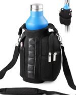 Gym Carrier, Magnetic Gym Pouch, Tumbler Carrier with Strap Phone Pockets, Fitness Portable Crossbody Bag with 6 Built-in Magnets, Gym Carrier with strap, Magnetic bag holder for Running Traval Sports - Image 2