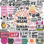 Gym Stickers 45 Pack - Workout Stickers for Water Bottle, Fitness Planner Stickers, Exercise Motivation Stickers - Waterproof Glossy Vinyl Aesthetic Stickers for Laptop, Gym Decor, Fitness Gifts - Image 2