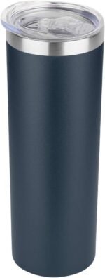 HASLE OUTFITTERS 20 oz Skinny Tumbler, Stainless Steel Insulated Slim Tumbler with Lid, Reusable Double Wall Travel Coffee Mug, Durable Powder Coated Travel Water Cup(Navy, 1) - Image 2