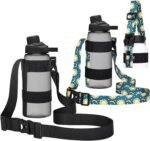 HEYSKAY Water Bottle Holder With Handle and Adjustable Shoulder Strap, Sling With Carabiner for 12oz-40oz Hydro Flask, Sports, Gym, Hiking, Camping, Walking - Image 2