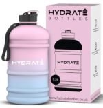 HYDRATE XL Gym Water Bottle for Men - Half Gallon Water Jug, Perfect for Hydration - Flip Cap Large Sports Bottle with Leak Proof Silicone Seal - BPA Free, Reusable Bottle - 2.2L Blue - Image 2