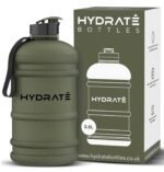 HYDRATE XXL Jug 128 Oz Water Bottle - BPA Free, Leak Proof, Flip Cap, Ideal for Gym - Clear Water Container with Extra Strong Material - Perfect for Sports, Rugby, and on the Go (Matte Camo, 3.8L) - Image 2