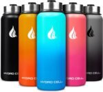 HYDRO CELL Stainless Steel Insulated Water Bottle with Straw - For Cold & Hot Drinks - Metal Vacuum Flask with Screw Cap and Modern Leakproof Sport Thermos for Adults (Teal/Blue 40oz) - Image 2