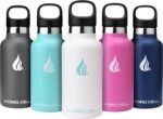 HYDRO CELL Stainless Steel Water Bottle with Straw & 2 Standard Mouth Lids (32oz 24oz 20oz 16oz) Keeps Liquids Hot or Cold w/Double Wall Vacuum Insulated Leak Proof Sport Design (White 16oz) - Image 2