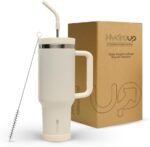 HYDROUP 40oz Travel Tumbler Cup with Handle, Two-Way Slider Lid, Stainless Steel Straw with Silicone Tip, Vacuum Insulated Water Bottle for Hot & Cold Drinks, Great Gifts for Mom - Image 2