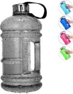 Half Gallon Big Water Bottle, 2.2L/73 OZ Large Leak Proof Sports Jug with Handle,Huge BPA Free PETG Plastic Wide Mouth Drinking Container Flask for Fitness Gym Biking Outdoor - Image 2