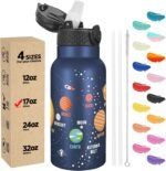 Han's Bottle Kids Water Bottle with Straw Lid - Insulated Stainless Steel Reusable Tumbler for Girls,Boys,Thermo Mug,17oz,Space Planet - Image 2