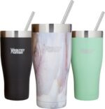 Healthy Human Stainless Steel Tumbler with Straw | Splash Proof Insulated Travel Cruiser Cup | Eco-Friendly Coffee Tumblers with Straws Cleaner & Splash Proof Lid (32oz, Mirage) - Image 2