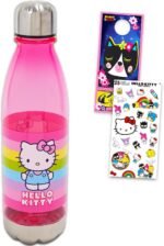 Hello Kitty Water Bottle - Bundle with Reusable Water Bottle for Home, School, and Sports Plus Stickers, More | Hello Kitty Water Bottle with Lid - Image 2