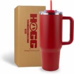 Hogg Big Swig 40 oz Tumbler with Handle and Straw - Red, 40oz Insulated Stainless Steel, Water Tumbler with Straw, Water Cup with Handle, Versatile Leak Proof Lid - Image 2