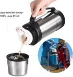 HoneyBee 41 Ounce,Vacuum Insulated Bottle,Coffee Thermos,Thermos for Hot Drinks. Twist and Pour TopThermos & Cleaning Brush. Commute, Travel, and Picnic Friendly Portable.Bpa-Free .（Silver） - Image 2