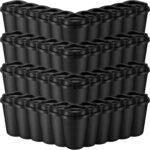 Honeydak 45 Pack 12 oz Reusable Coffee Cups with Lids Portable Tea Cups Reusable Hot Coffee Mugs Tumblers Bulk Plastic Tumblers Travel Drinks Mugs for Hot and Cold Drinks (Black,Stylish) - Image 2