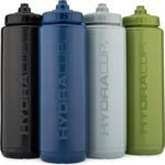 Hydra Cup Sport [4 Pack] 32 oz Squeeze Water Bottles, Fast Flow Sports Water Bottle, Bike & Cycling Water Bottle, Travel To Go, BPA Free (Dark Colors) - Image 2