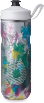 HydraPak | Polar Bottle - Polar Sport Insulated Water Bottle - BPA-Free, Sport & Bike Squeeze Bottle with Handle (Splash Multi, 600ml / 20oz) - Image 2