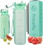 Hydracy Water Bottle with Time Marker -Large BPA Free Water Bottle & No Sweat Sleeve -Leak Proof Gym Bottle with Fruit Infuser Strainer & Times to Drink -Ideal for Fitness Sports & Outdoors - Image 2