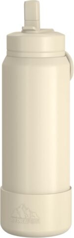 Hydrapeak 26oz Sport Insulated Water Bottle with Straw or Chug Lid, Leak & Spill Proof, Keeps Drinks Cold for 24 Hours, Hot for 12 Hours, Premium Stainless Steel Water Bottles (26oz, Modern Cream) - Image 2