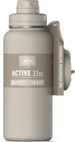 Hydrapeak 32oz Sport Insulated Water Bottle with Straw & Chug Lid, Leak & Spill Proof, Keeps Drinks Cold for 24 Hours, Hot for 12 Hours, Premium Stainless Steel Water Bottles (32oz, Stone) - Image 2