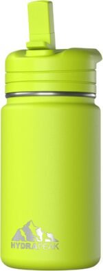 Hydrapeak Mini 14oz Water Bottle with Straw Lid, Insulated Water Bottle, Water Bottle Stainless Steel, Water Bottles (Neon Green) - Image 2