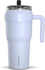 Hydrapeak Roadster 40oz Stainless Steel Tumbler Double Wall Vacuum Insulated Water Bottle With Handle And 2 in 1 Straw Lid (Ice) - Image 2
