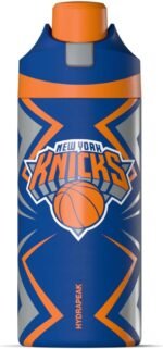 Hydrapeak x NBA Officially Licensed New York Knicks Oasis 20 oz Insulated Kids Water Bottle, Stainless Steel Water Bottle Kids with Chug Lid, Push Button - Image 2