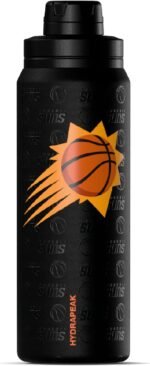 Hydrapeak x NBA Officially Licensed Phoenix Suns 26 oz Active Water Bottle with Chug Lid and Handle Reusable Stainless Steel Double Wall Insulated Sports Gift - Image 2