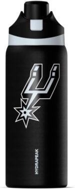 Hydrapeak x NBA Officially Licensed San Antonio Spurs Oasis 32 oz Water Bottle with Chug Lid Push Button, Stainless Steel Water Bottle No Straw, 32 oz Insulated Water Bottle - Image 2