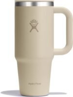 Hydro Flask Coffee Travel Tumbler Mug – Insulated Stainless Steel, Leak Proof Hot & Iced Coffee Cup 24 Oz Oat Tan - Image 2