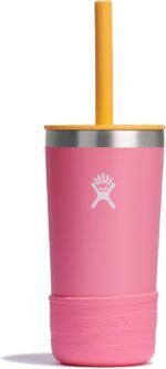 Hydro Flask Kids 12 Oz Tumbler with Lid and Straw for School - Insulated Stainless Steel in Dahlia Pink - Image 2