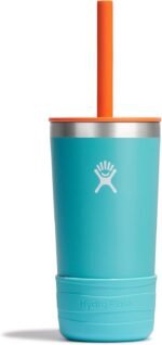 Hydro Flask Kids 12 Oz Tumbler with Lid and Straw for School - Insulated Stainless Steel in Seaspray Blue - Image 2