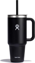 Hydro Flask Travel Tumbler with Handle, Lid and Straw - Insulated Stainless Steel in 40 Oz Black - Image 2