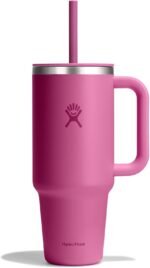 Hydro Flask Travel Tumbler with Handle, Lid and Straw - Insulated Stainless Steel in 40 Oz Reef Pink - Image 2