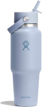 Hydro Flask Travel Water Bottle - Insulated Stainless Steel - Wide Straw Lid, Non Spill, Leakproof in 32 Oz Surf Blue - Image 2