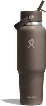 Hydro Flask Travel Water Bottle - Insulated Stainless Steel - Wide Straw Lid, Non Spill, Leakproof in 40 Oz Sandpiper - Image 2