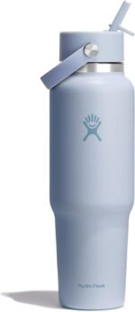 Hydro Flask Travel Water Bottle - Insulated Stainless Steel - Wide Straw Lid, Non Spill, Leakproof in 40 Oz Surf Blue - Image 2
