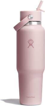 Hydro Flask Travel Water Bottle - Insulated Stainless Steel - Wide Straw Lid, Non Spill, Leakproof in 40 Oz Trillium Pink - Image 2