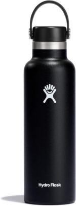 Hydro Flask Water Bottle - Insulated Stainless Steel - Non Spill, Leakproof in 21 Oz Black - Image 2