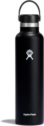 Hydro Flask Water Bottle - Insulated Stainless Steel - Non Spill, Leakproof in 24 Oz Black - Image 2