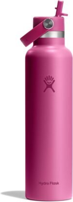 Hydro Flask Water Bottle - Insulated Stainless Steel - Straw Lid, Non Spill, Leakproof 24 Oz Reef Pink - Image 2