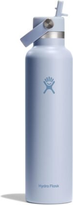 Hydro Flask Water Bottle - Insulated Stainless Steel - Straw Lid, Non Spill, Leakproof 24 Oz Surf Blue - Image 2