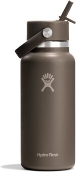 Hydro Flask Water Bottle - Insulated Stainless Steel - Wide Mouth Flex Straw Lid, Non Spill, Leakproof and Refillable in 32 Oz Sandpiper - Image 2