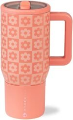 HydroJug Kids - 20 oz Insulated Kids Water Bottle with Flip Straw & Handle | Leak-Proof & Durable | Perfect for School, Sports, Lunch, Travel & Camp, Daisy Checkers - Image 2