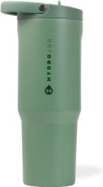 HydroJug Sport - Stainless Steel Tumbler with Straw, Vacuum Insulated, 32oz Leakproof Water Bottle, Ergonomic Design, Reusable, Dishwasher Safe, Rubber Base, Durable for Gym or Outdoors, Sage - Image 2