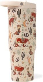 HydroJug Sport - Stainless Steel Tumbler with Straw, Vacuum Insulated, 40oz Leakproof Water Bottle, Ergonomic Design, Reusable, Dishwasher Safe, Rubber Base, Durable for Gym or Outdoors, Rodeo - Image 2