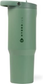 HydroJug Sport - Stainless Steel Tumbler with Straw, Vacuum Insulated, 40oz Leakproof Water Bottle, Ergonomic Design, Reusable, Dishwasher Safe, Rubber Base, Durable for Gym or Outdoors, Sage - Image 2