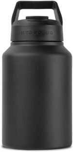 HydroJug Sport - Stainless Steel Tumbler with Straw, Vacuum Insulated, 64oz Leakproof Water Bottle, Ergonomic Design, Reusable, Dishwasher Safe, Rubber Base, Durable for Gym or Outdoors, Black - Image 2